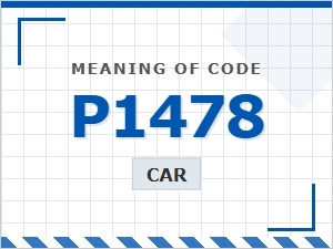 Meaning of Code P1478 Car
